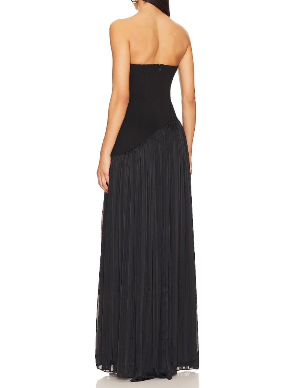 Lovers and Friends Alice Strapless Gown in Black maxi flowy dress - Picture 2 of 7